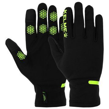 Перчатки спортивные тренировочные KELME 9886405.9010 (полиэстер, размер M-L, черный-салатовый)