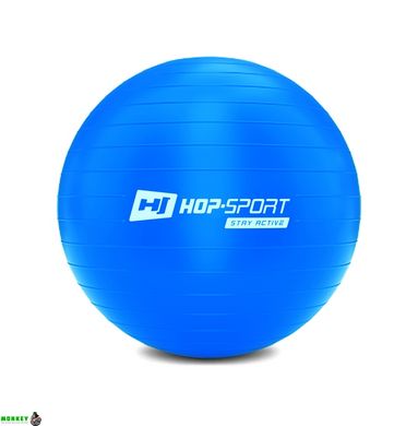 Фитбол Hop-Sport 45 см голубой + насос 2020