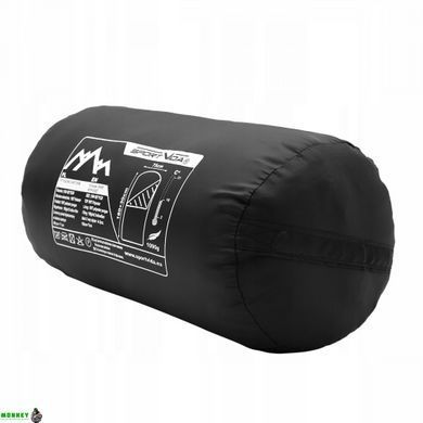 Спальний мішок (спальник) ковдра SportVida SV-CC0062 +2 ...+21&deg;C R Black/Grey