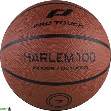 М'яч баскетбольний PRO TOUCH Harlem 100 коричневий, чорний Уні 7