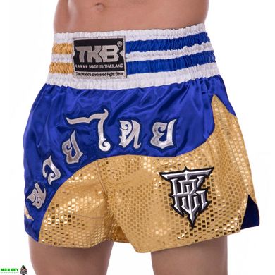 Шорты для тайского бокса и кикбоксинга TOP KING TKTBS-207 XS-XXL синий-золотой