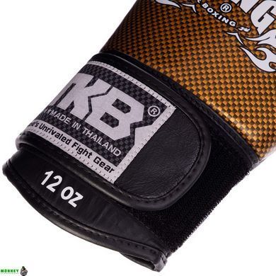 Перчатки боксерские кожаные TOP KING Super Snake TKBGEM-02 Черный-золотой 16 унции