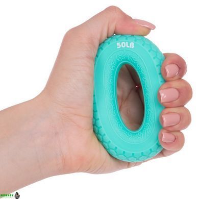Еспандер кистьовий Кільце JELLO FI-2524 Блакитний 40LB навантаження 14-35кг
