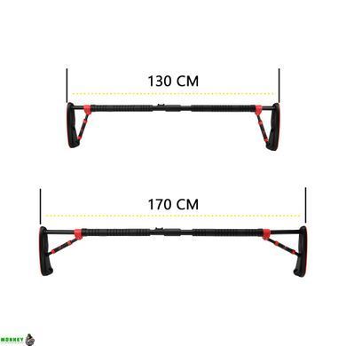 Турнік розсувний Cornix Elite 130-170 см XR-0292 Black/Red