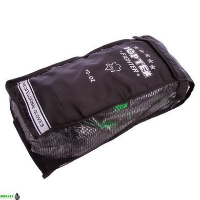 Рукавички боксерські шкіряні TOP TEN MA-6756 Коричневий-жовтий 10 унцій