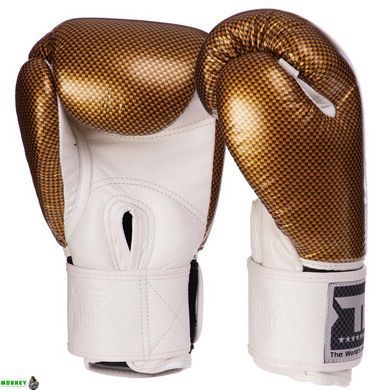 Перчатки боксерские кожаные TOP KING Super Snake TKBGEM-02 Черный-золотой 16 унции