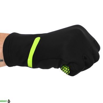 Перчатки спортивные тренировочные KELME 9886405.9010 (полиэстер, размер M-L, черный-салатовый)