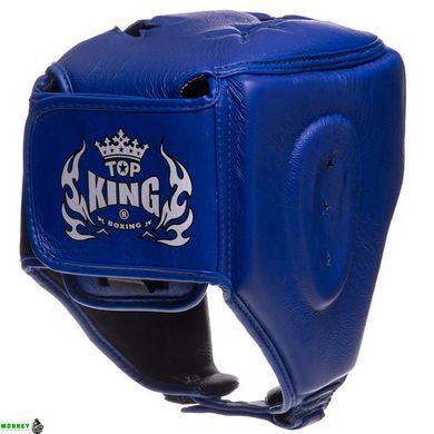 Шлем боксерский открытый кожаный TOP KING Super TKHGSC Черный XL