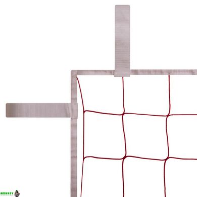 Сетка на ворота футбольные тренировочная с карманами в углах «Евро» SP-Planeta SO-9264 7,5x2,5м красный-белый