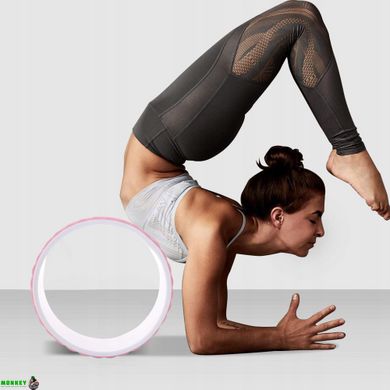 Колесо для йоги та фітнесу Springos Dharma YG0019 Pink/White