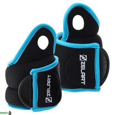 Утяжелители-манжеты для рук Zelart FI-4245-2 Черный-фиолетовый 2x1кг