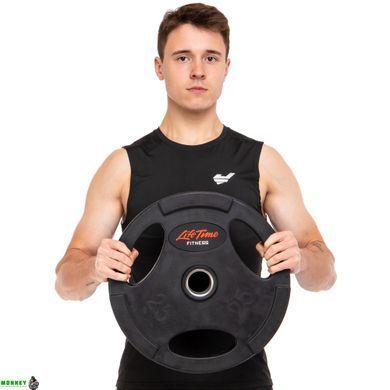 Блины (диски) обрезиненные LIFE FITNESS SC-80154B-25 51мм 25кг черный