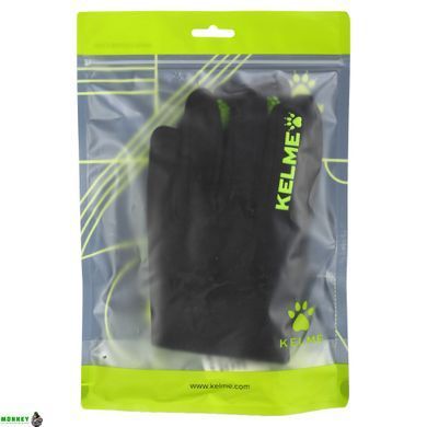 Перчатки спортивные тренировочные KELME 9886405.9010 (полиэстер, размер M-L, черный-салатовый)