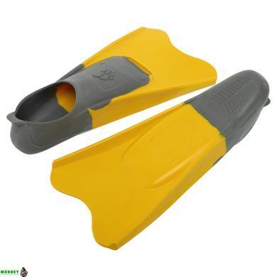 Ласти для тренувань у басейні короткі із закритою п'ятою MadWave M074606106W розмір 30-33 жовтий