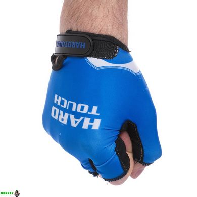 Перчатки для фитнеса и тренировок HARD TOUCH FG-004 S-XL черный-синий