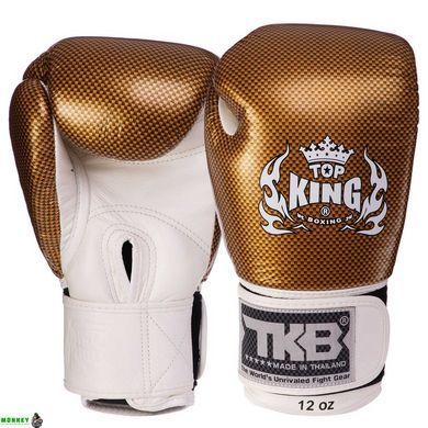 Перчатки боксерские кожаные TOP KING Super Snake TKBGEM-02 Черный-золотой 16 унции
