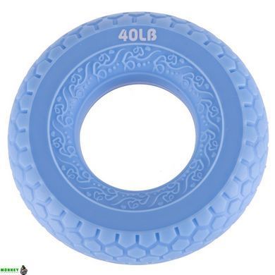Еспандер кистьовий Кільце JELLO FI-2524 Блакитний 40LB навантаження 14-35кг