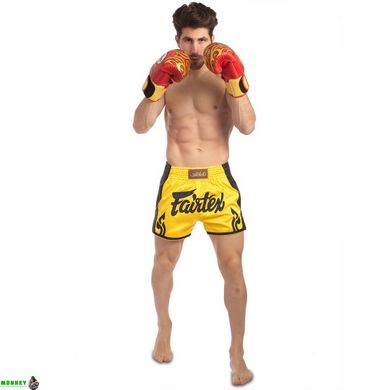 Шорты для тайского бокса и кикбоксинга FAIRTEX BS1701 M-XL желтый-черный