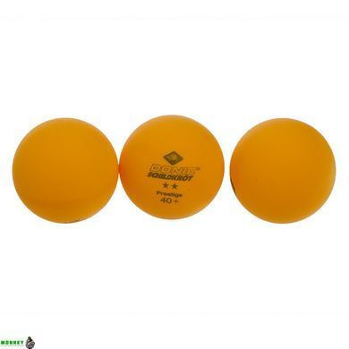 Набір м'ячів для настільного тенісу DONIC PRESTIGE 2* 40+ MT-608328 3шт помаранчевий