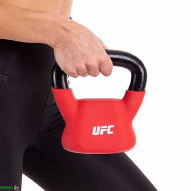 Гиря стальная с виниловым покрытием UFC UHA-69692 вес 4кг красный