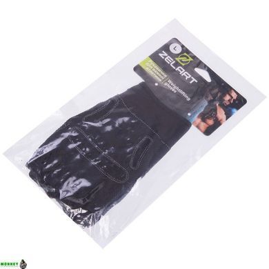 Перчатки для тяжелой атлетики ZELART SB-161577 Черный XL (PVC, открытые пальцы)