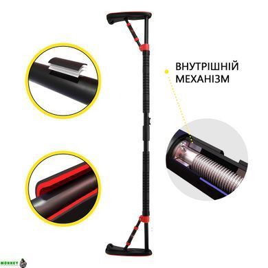 Турнік розсувний Cornix Elite 130-170 см XR-0292 Black/Red