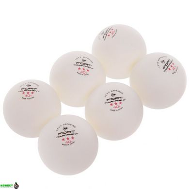Набор мячей для настольного тенниса DUNLOP 40+ FORT TOURNAMEN DL679321 6шт белый
