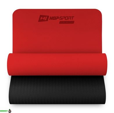 Мат для фітнесу та йоги Hop-Sport TPE 0,6см HS-T006GM червоний