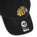 Кепка 47 Brand CHICAGO BLACKHAWKS черный Уни OSFA