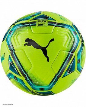 Футбольный мяч Puma team FINAL 21.1 FIFA Quality Pro Ball салатовый, черный, чиний Уни 5