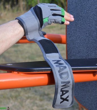 Перчатки для фитнеса MadMax MFG-860 Wild Grey/Green L