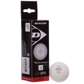Набор мячей для настольного тенниса DUNLOP 40+ FORT TOURNAMEN DL679322 3шт белый