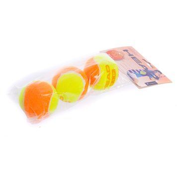 М'яч для великого тенісу HEAD TIP ORANGE 578223 3шт помаранчевий-салатовий