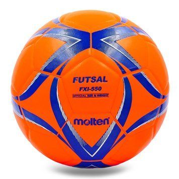 Мяч для футзала MOLTEN FXI-550 №4 PU клееный оранжево-синий