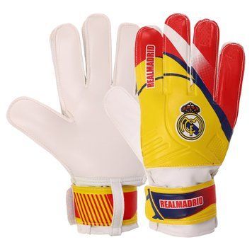Перчатки вратарские REAL MADRID BALLONSTAR FB-0187-9 9 размер красный-желтый