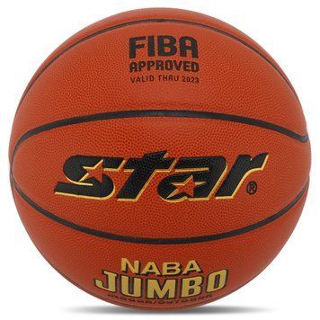 Мяч баскетбольный PU №7 STAR NABA JUMBO FIBA BB337 (PU, бутил, оранжевый)