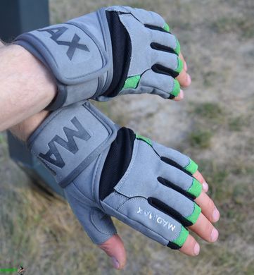 Перчатки для фитнеса MadMax MFG-860 Wild Grey/Green L