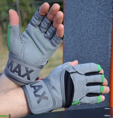 Перчатки для фитнеса MadMax MFG-860 Wild Grey/Green L