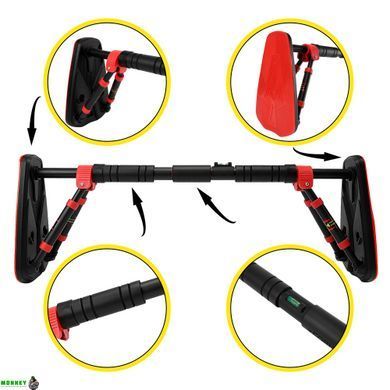 Турнік розсувний Cornix Elite+ 65-90 см XR-0293 Black/Red