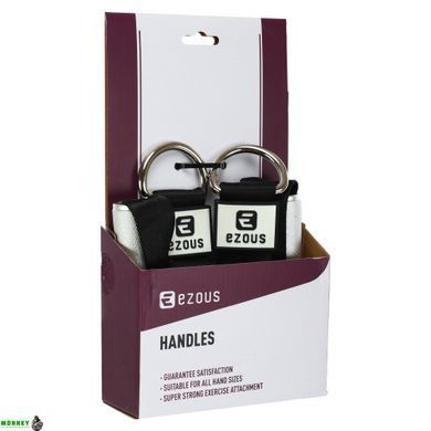 Ручки для еспандера та тренажера ALUMINUM HANDLES EZOUS F-02-E 2шт чорний