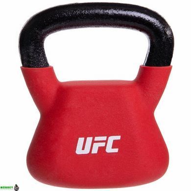 Гиря сталева з вініловим покриттям UFC UHA-69693 вага 6кг червоний