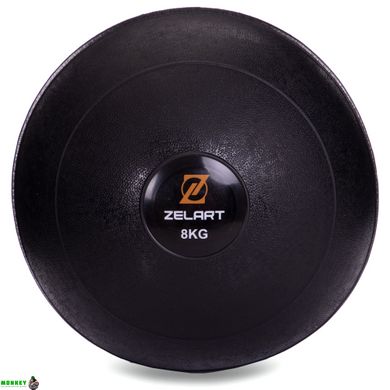М'яч медичний слембол для кросфіту Zelart SLAM BALL FI-2672-8 8кг чорний