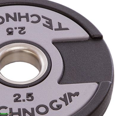 Блины (диски) полиуретановые TECHNOGYM TG-1837-2,5 51мм 2,5кг черный