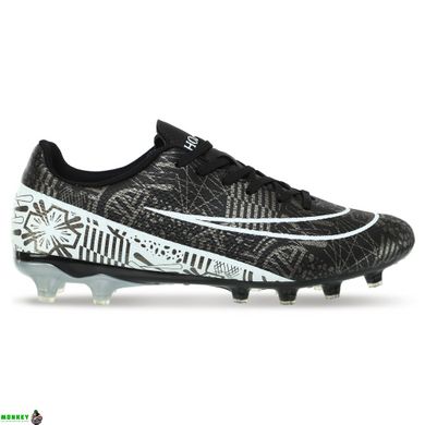 Бутсы футбольная обувь GUANJUNBAO OB-2301-2 размер 39-45 (верх-PU, подошва-TPU, черный-белый)