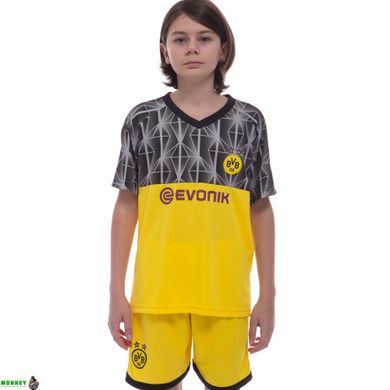 Форма футбольная детская BORUSSIA DORTMUND резервная 2020 SP-Planeta CO-0993 (р-р 20-28-6-14лет, 110-155см, желтый-черный)