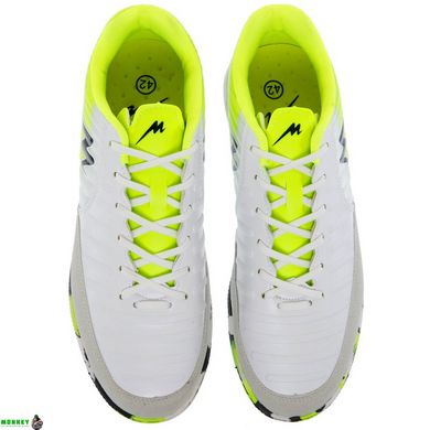 Взуття для футзалу чоловіча Merooj 220332-1 розмір 40-45 білий-лимонний