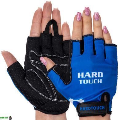 Рукавички для фітнесу та тренувань HARD TOUCH FG-004 L чорний-синій