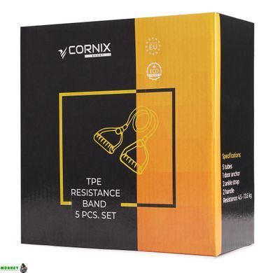 Набір трубчастих еспандерів Cornix 5 шт 4.5-13.6 кг XR-0258