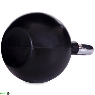Гиря прогумованна з хромованою ручкою Zelart ТА-5162-30 вага 30кг чорний