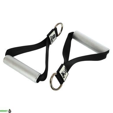 Ручки для еспандера та тренажера ALUMINUM HANDLES EZOUS F-02-E 2шт чорний